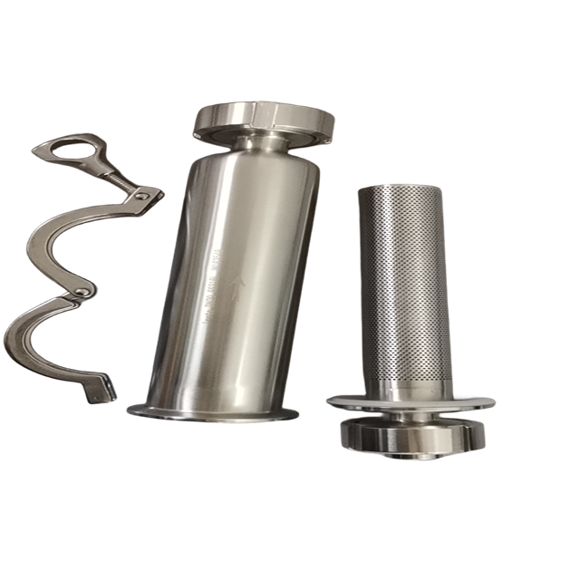 Boîtier de filtre en ligne sanitaire haute température JN-STZT-23 1012, en acier inoxydable, de Type droit, pour l'eau de lait