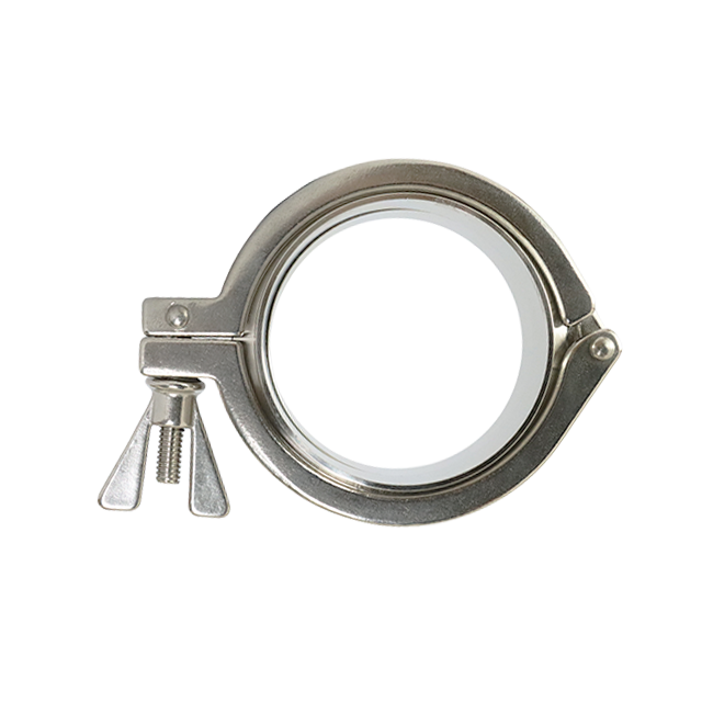 Collier de serrage sanitaire TriClover Tc en acier inoxydable avec deux écrous à oreilles