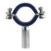  Raccord rond de tuyau à pince caoutchouté en acier inoxydable pour support de tuyau