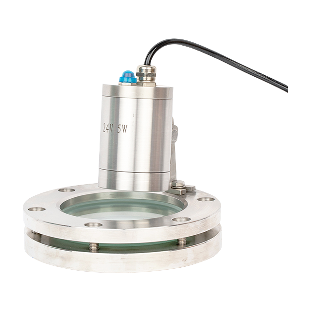 Verre de visée circulaire sanitaire en acier inoxydable avec essuie-glace et lumière LED pour l'inspection