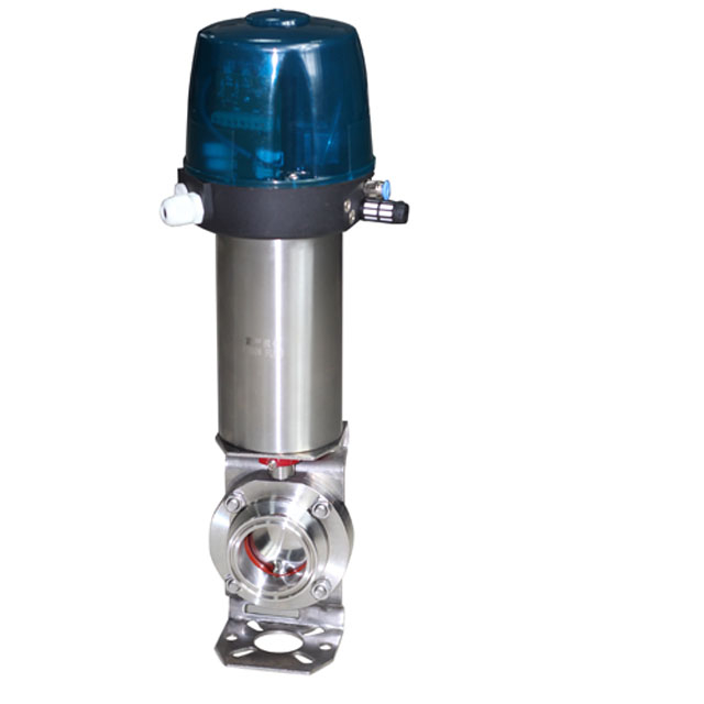 Vanne papillon sanitaire en acier inoxydable à connexion directe par pince